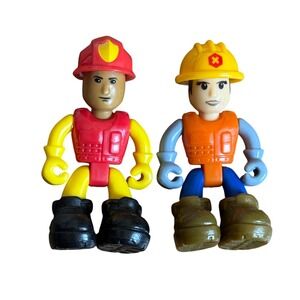 Nikko Toys Mini Figure Fireman & Construction Worker Toy Play Set if 2